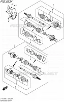 ARBRE DE ROUE ARRIERE pour Suzuki KINGQUAD 750 2017