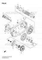 TRANSMISSION (1) pour Suzuki KINGQUAD 750 2010