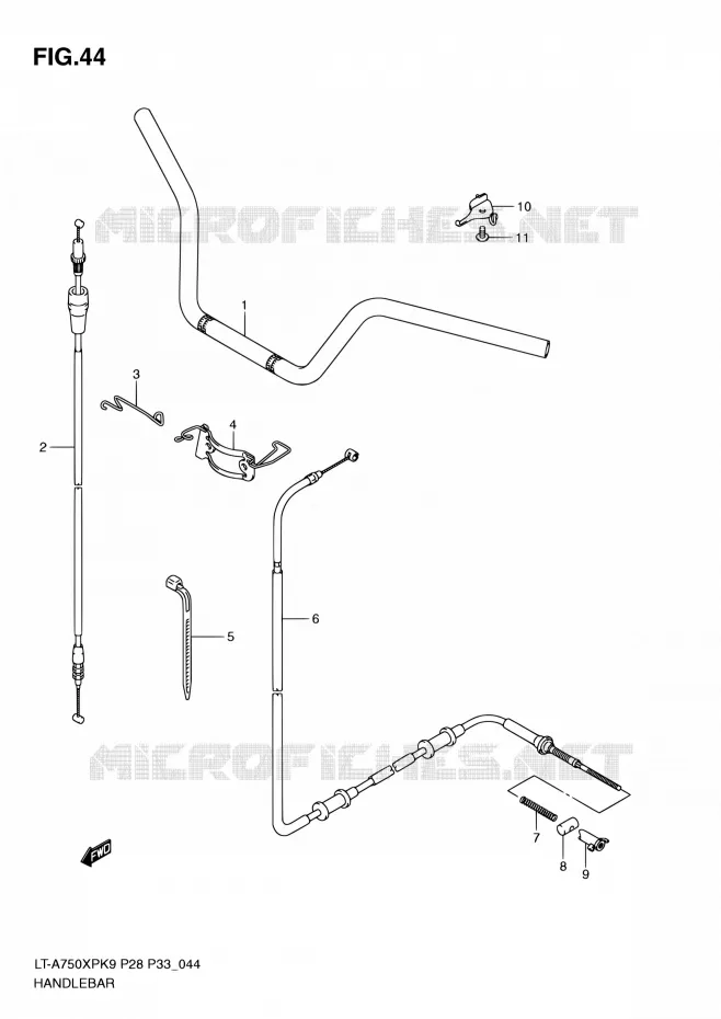 GUIDON Suzuki QUAD 750 KINGQUAD 2010  LT-A750XP L0/LT-A750XPZ L0 (P28,P33)