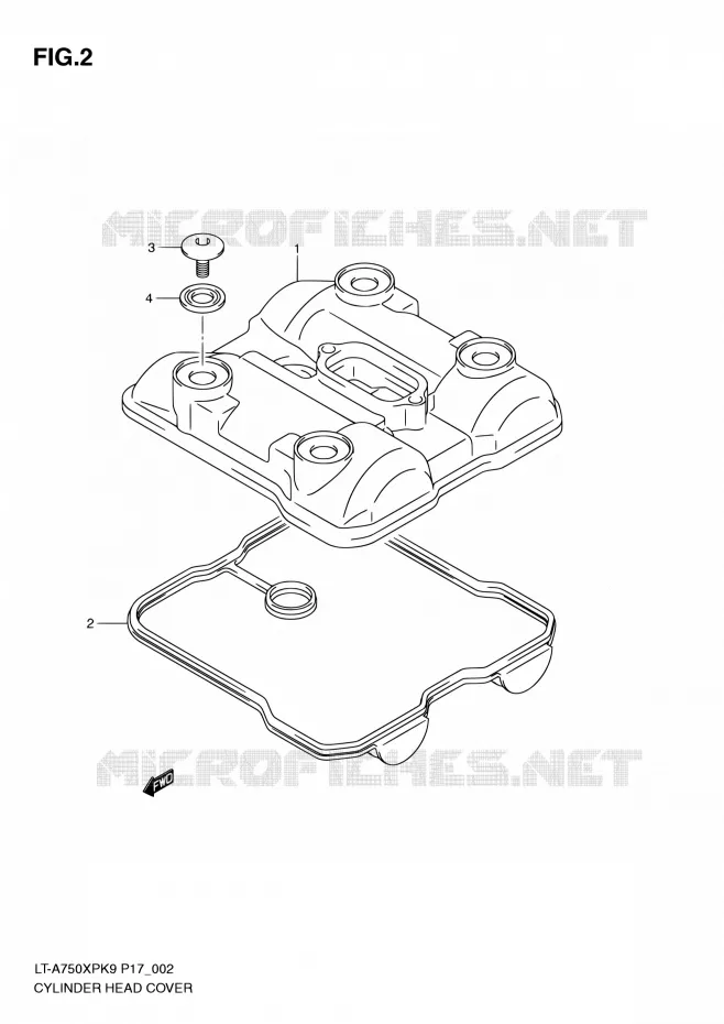 COUVRE CULASSE Suzuki QUAD 750 KINGQUAD 2010  LT-A750XP L0 (P17,P24)