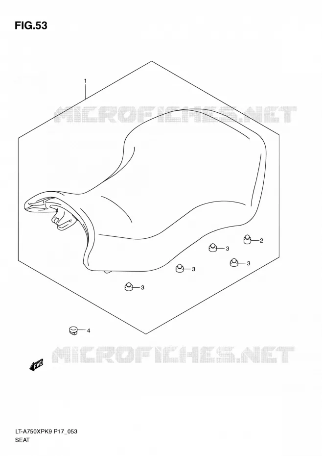 SELLE Suzuki QUAD 750 KINGQUAD 2010  LT-A750XP L0 (P17,P24)