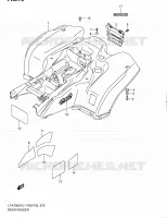 GARDE BOUE ARRIERE (LT A750XPL1 P33) pour Suzuki KINGQUAD 750 2011