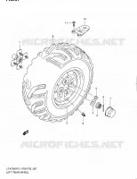 ROUE ARRIERE GAUCHE pour Suzuki KINGQUAD 750 2011