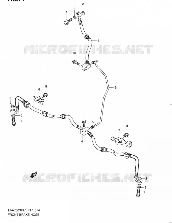DURITE DE FREIN AVANT Suzuki QUAD 750 KINGQUAD 2011  LT-A750XP L1 (P17,P24)