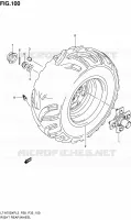 ROUE ARRIERE DROITE (LT A750XPL3 P33) pour Suzuki KINGQUAD 750 2013
