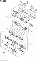 ARBRE DE ROUE ARRIERE pour Suzuki KINGQUAD 750 2014