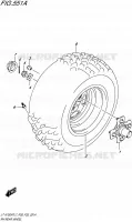 ROUE ARRIERE DROITE pour Suzuki KINGQUAD 750 2017
