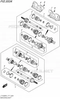 ARBRE DE ROUE ARRIERE pour Suzuki KINGQUAD 750 2017