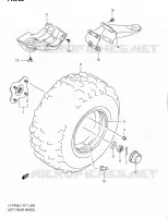ROUE ARRIERE GAUCHE pour Suzuki OZARK 250 2011
