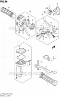 ENSEMBLE LEVIERS   POIGNEES (LT F250L2 E24) pour Suzuki OZARK 250 2012