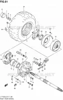 ROUE ARRIERE DROITE pour Suzuki OZARK 250 2012
