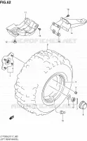 ROUE ARRIERE GAUCHE pour Suzuki OZARK 250 2012
