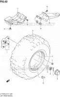 ROUE ARRIERE GAUCHE pour Suzuki OZARK 250 2012