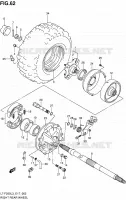 ROUE ARRIERE DROITE pour Suzuki OZARK 250 2013