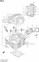 CULASSE pour Suzuki OZARK 250 1992