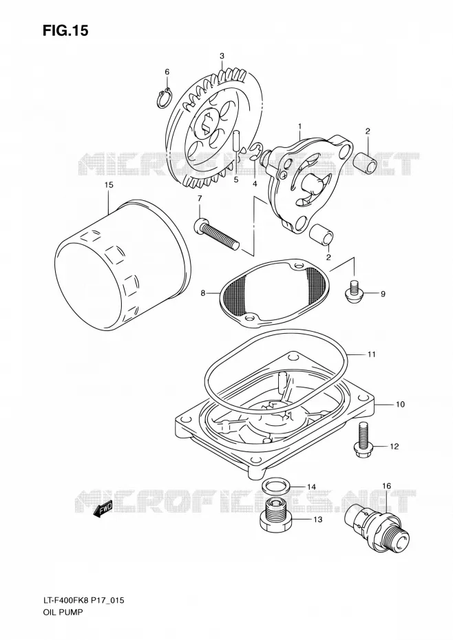 POMPE A HUILE Suzuki QUAD 400 KINGQUAD 2010  LT-F400F L0 (P17,P24)
