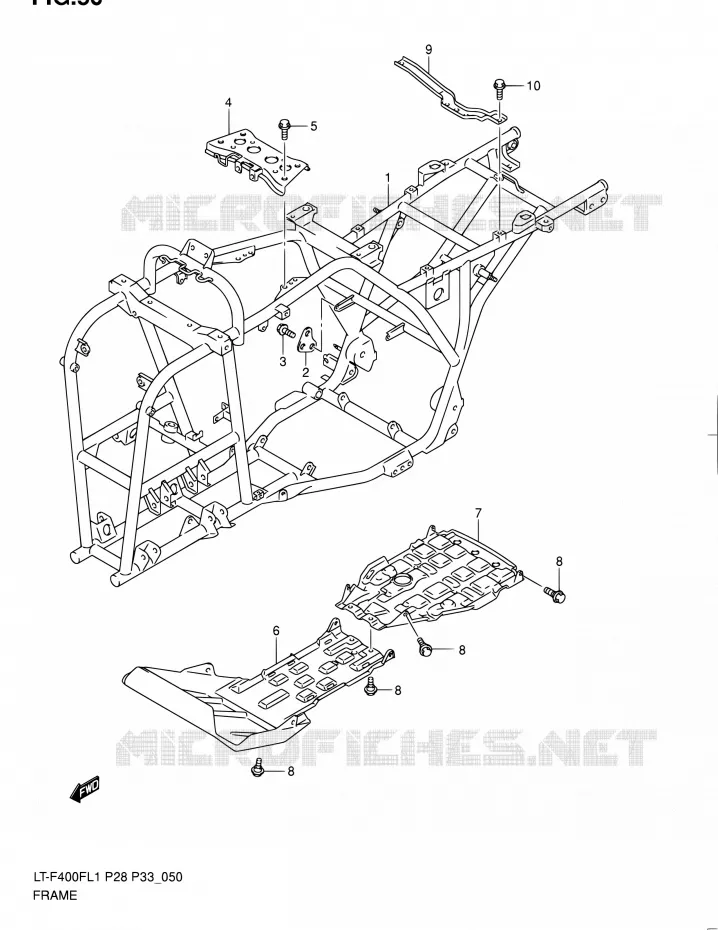 CADRE Suzuki QUAD 400 KINGQUAD 2011  LT-F400F L1/LT-F400FZ L1 (P03,P28,P33)