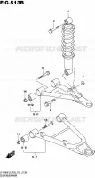 AMORTISSEUR   TRIANGLES (LT F400FL5 P33) pour Suzuki KINGQUAD 400 2015