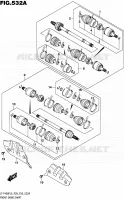 ARBRE DE TRANSMISSION AVANT pour Suzuki KINGQUAD 400 2015