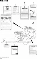 ETIQUETTE (LT F400FL5 P33) pour Suzuki KINGQUAD 400 2015