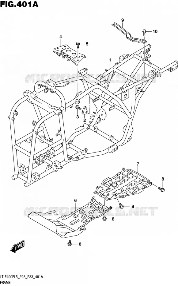 CADRE Suzuki QUAD 400 KINGQUAD 2015  LT-F400F L5/LT-F400FZ L5 (P03,P28,P33)