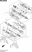 ARBRE DE TRANSMISSION AVANT pour Suzuki KINGQUAD 400 2016