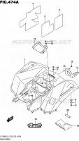 GARDE BOUE ARRIERE pour Suzuki KINGQUAD 400 2016