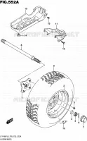ROUE ARRIERE GAUCHE pour Suzuki KINGQUAD 400 2016