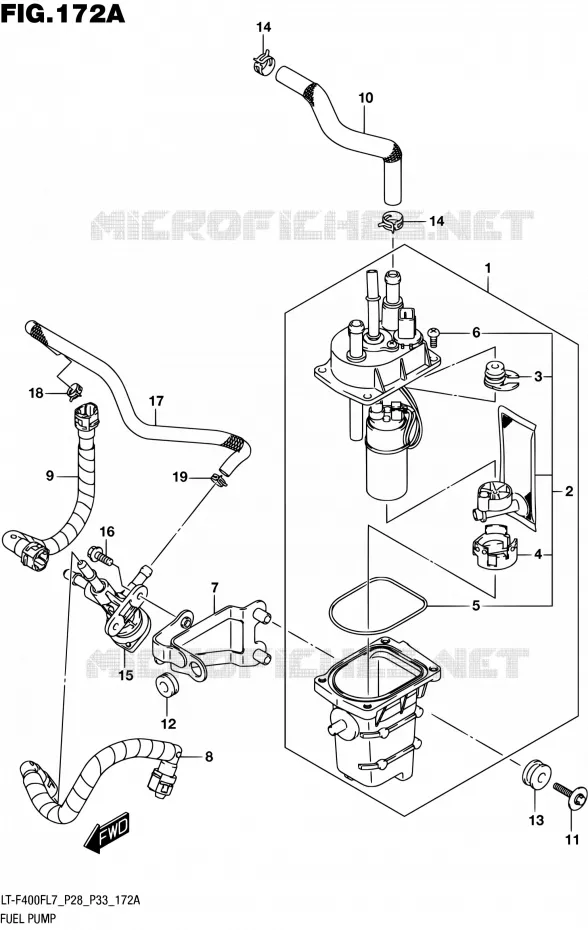 POMPE A ESSENCE Suzuki QUAD 400 KINGQUAD 2017  LT-F400F L7 (P03,P28,P33)
