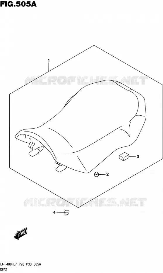 SELLE (LT-F400FL7 P28) Suzuki QUAD 400 KINGQUAD 2017  LT-F400F L7 (P03,P28,P33)
