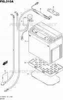 BATTERIE pour Suzuki KINGQUAD 400 2017
