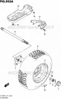 ROUE ARRIERE GAUCHE pour Suzuki KINGQUAD 400 2017