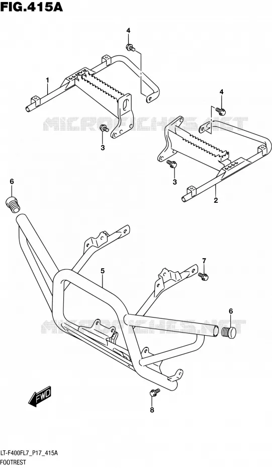 REPOSE PIED Suzuki QUAD 400 KINGQUAD 2017  LT-F400F L7 (P17)