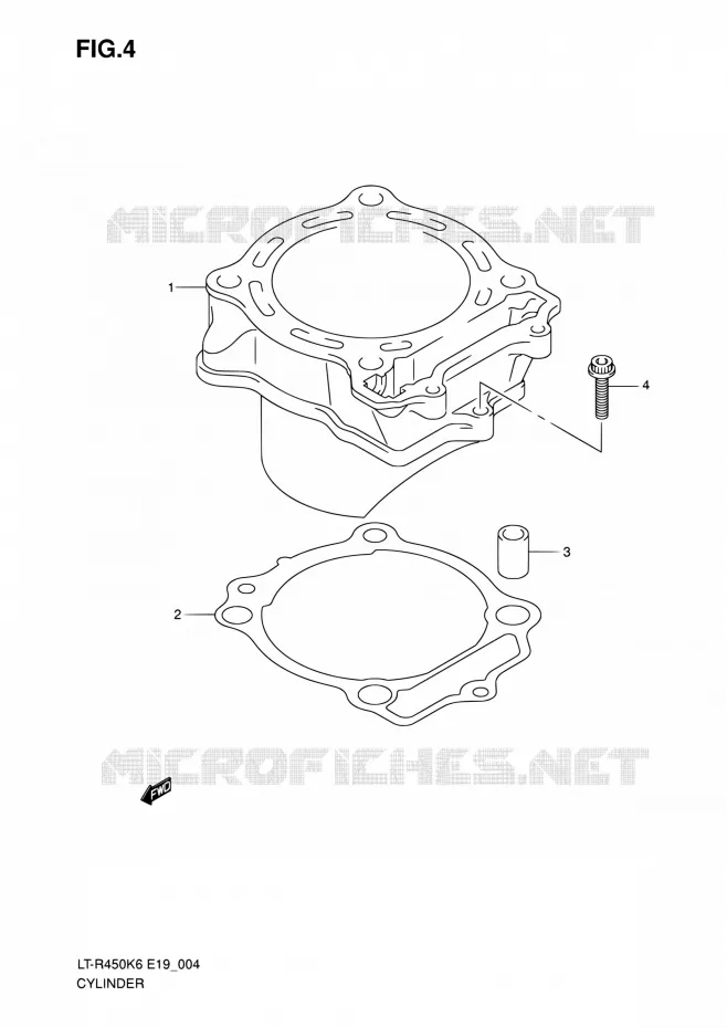 CYLINDRE Suzuki QUAD 450 QUADRACER 2010  LT-R450 L0/LT-R450Z L0 (E19)