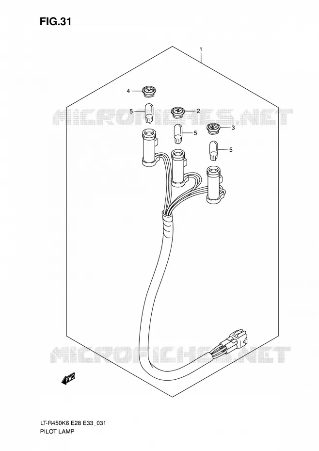 ENSEMBLE TEMOINS Suzuki QUAD 450 QUADRACER 2010  LT-R450 L0/LT-R450Z L0 (E28,E33)