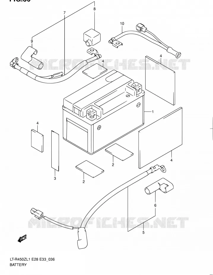 BATTERIE Suzuki QUAD 450 QUADRACER 2011  LT-R450 L1/LT-R450Z L1 (E03,E28,E33)
