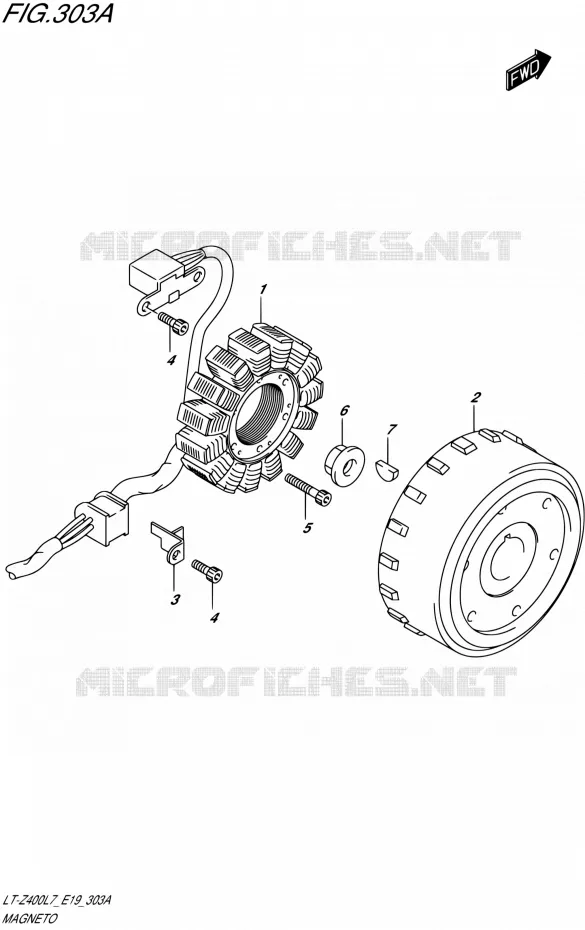 ALLUMAGE ROTOR - STATOR Suzuki QUAD 400 QUADSPORT 2017  LT-Z400 L7 (E19)