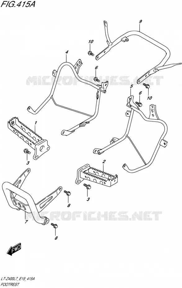 REPOSE PIED Suzuki QUAD 400 QUADSPORT 2017  LT-Z400 L7 (E19)