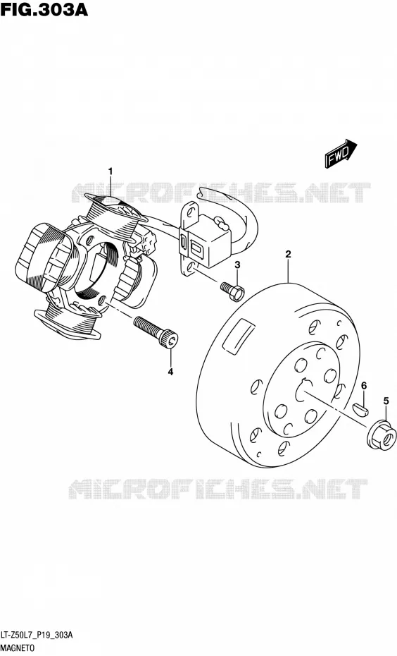 ALLUMAGE ROTOR - STATOR Suzuki QUAD 50 QUADSPORT 2017  LT-Z50 L7 (P19)