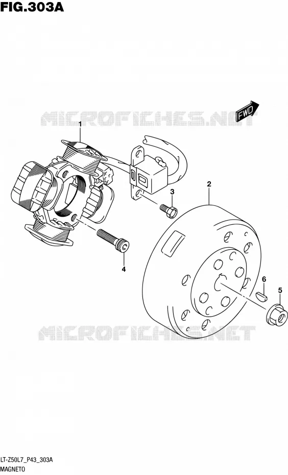 ALLUMAGE ROTOR - STATOR Suzuki QUAD 50 QUADSPORT 2017  LT-Z50 L7 (P43)
