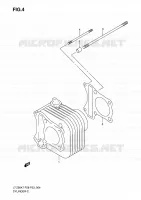 CYLINDRE pour Suzuki QUADSPORT 90 2010