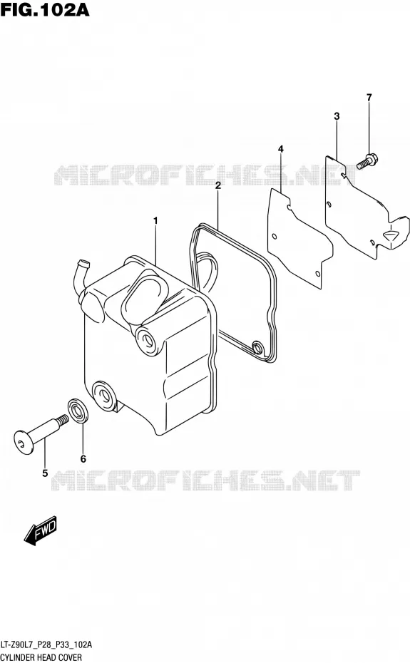 COUVRE CULASSE Suzuki QUAD 90 QUADSPORT 2017  LT-Z90 L7 (P03,P28,P33)