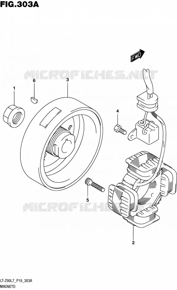 ALLUMAGE ROTOR - STATOR Suzuki QUAD 90 QUADSPORT 2017  LT-Z90 L7 (P19)