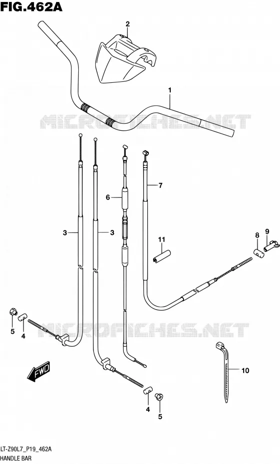 GUIDON Suzuki QUAD 90 QUADSPORT 2017  LT-Z90 L7 (P19)