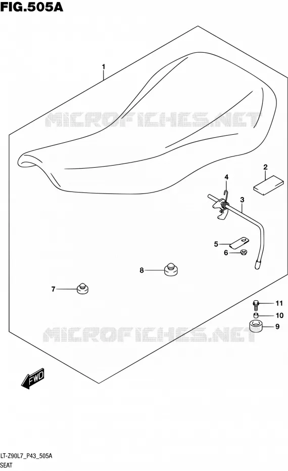 SELLE Suzuki QUAD 90 QUADSPORT 2017  LT-Z90 L7 (P43)