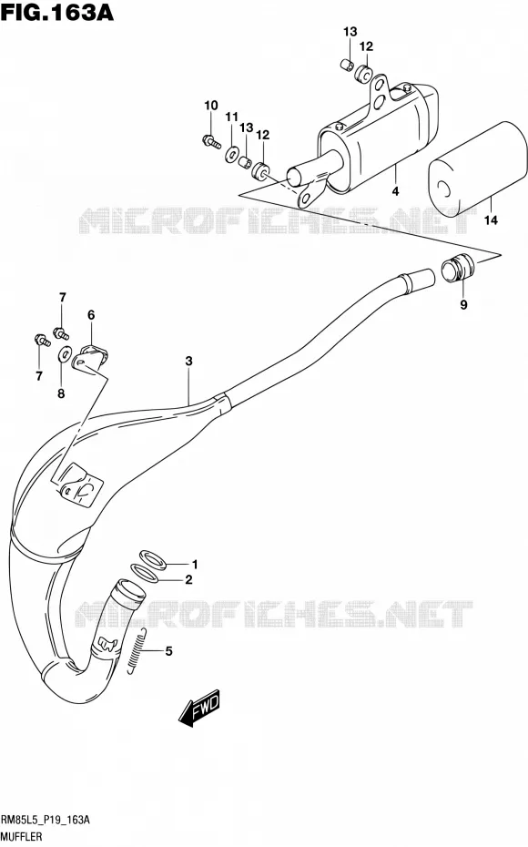 SILENCIEUX Suzuki MOTO 85 RM 1995  RM85L L5 (P19)