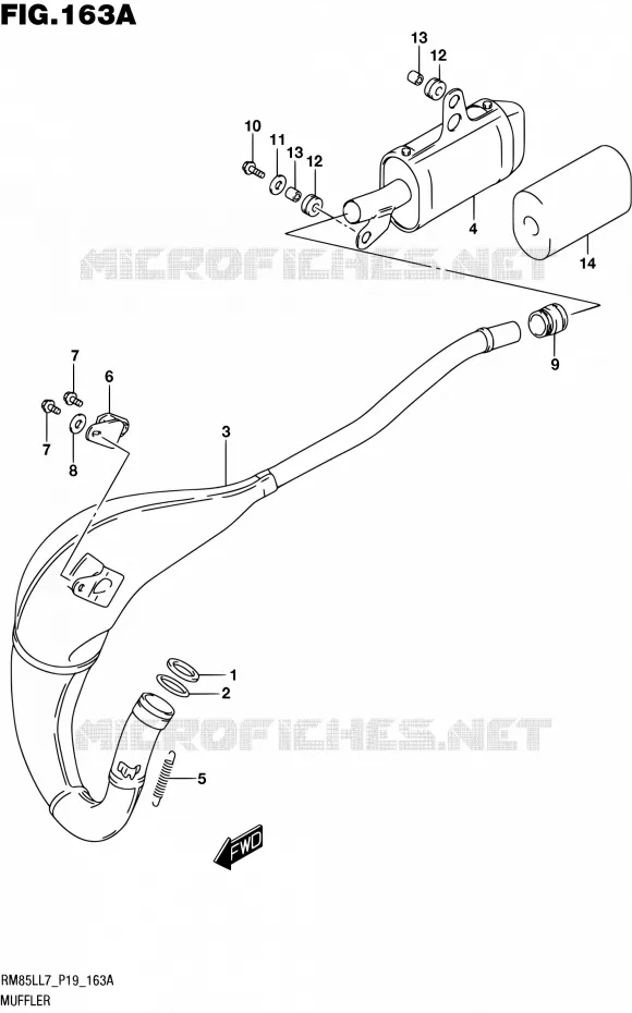 SILENCIEUX Suzuki MOTO 85 RM 2017  RM85L L7 (P19)