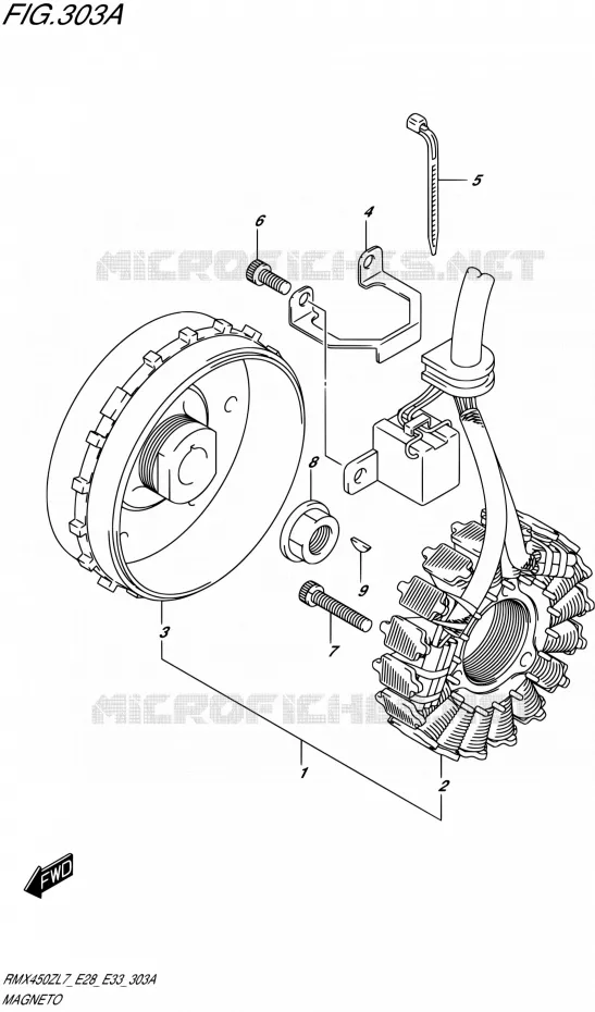 ALLUMAGE ROTOR - STATOR Suzuki MOTO 450 RMX 2017  RMX450Z L7 (E28,E33)