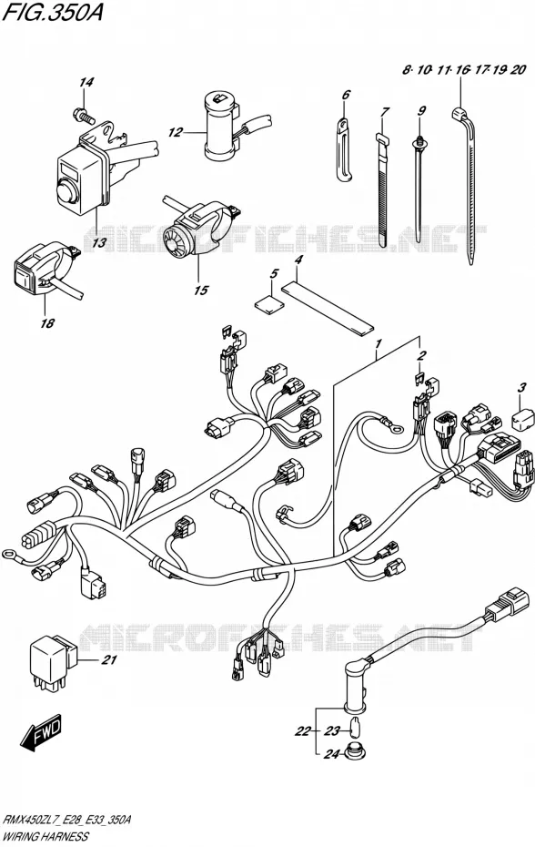 FAISCEAU ELECTRIQUE Suzuki MOTO 450 RMX 2017  RMX450Z L7 (E28,E33)