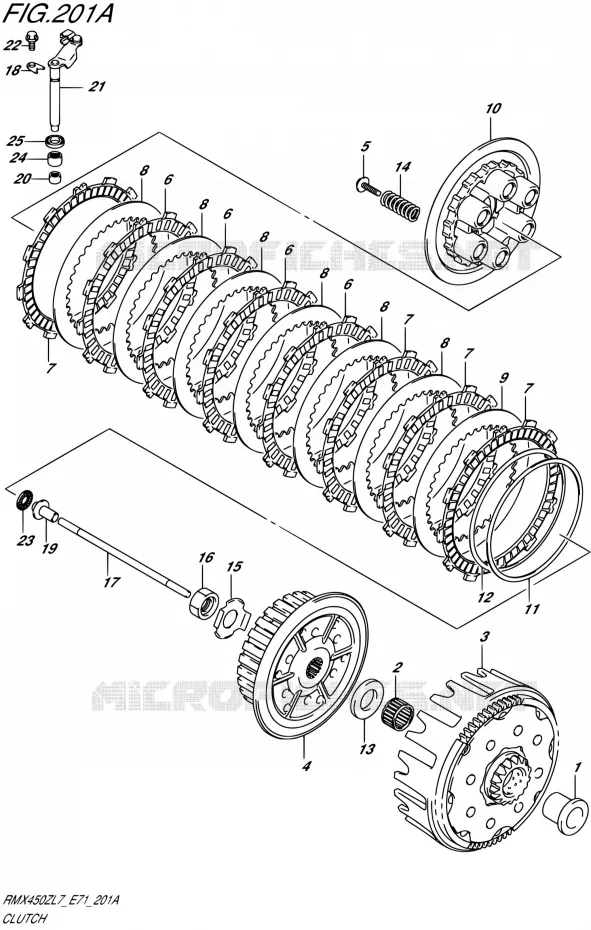 EMBRAYAGE Suzuki MOTO 450 RMX 2017  RMX450Z L7 (E71)